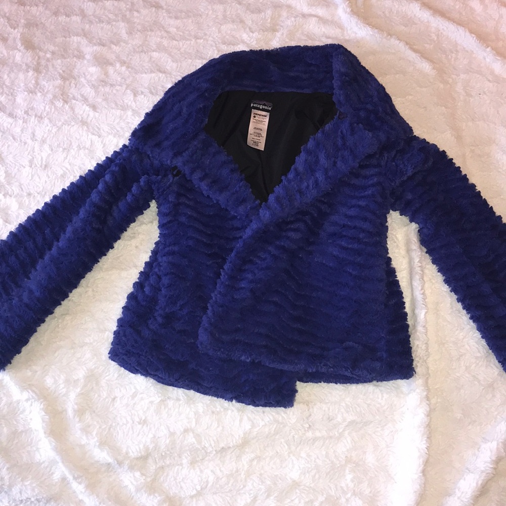 Blue fuzzy jacket